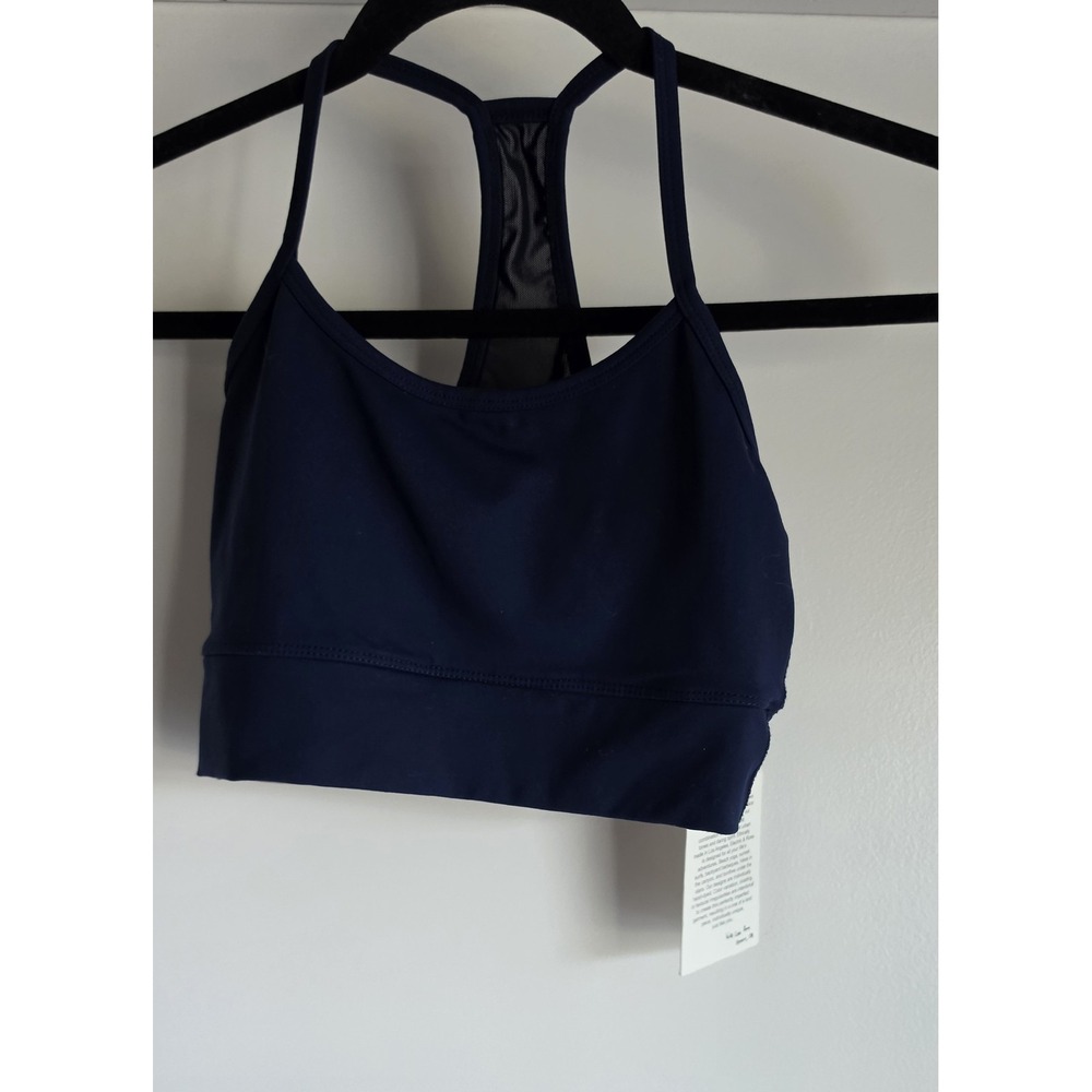 NWT Electric & Rose Sports Bra XS Navy Solid Sleeveless Athleisure Athletic Top